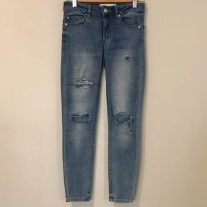 Garage Blue Ripped Skinny Jean